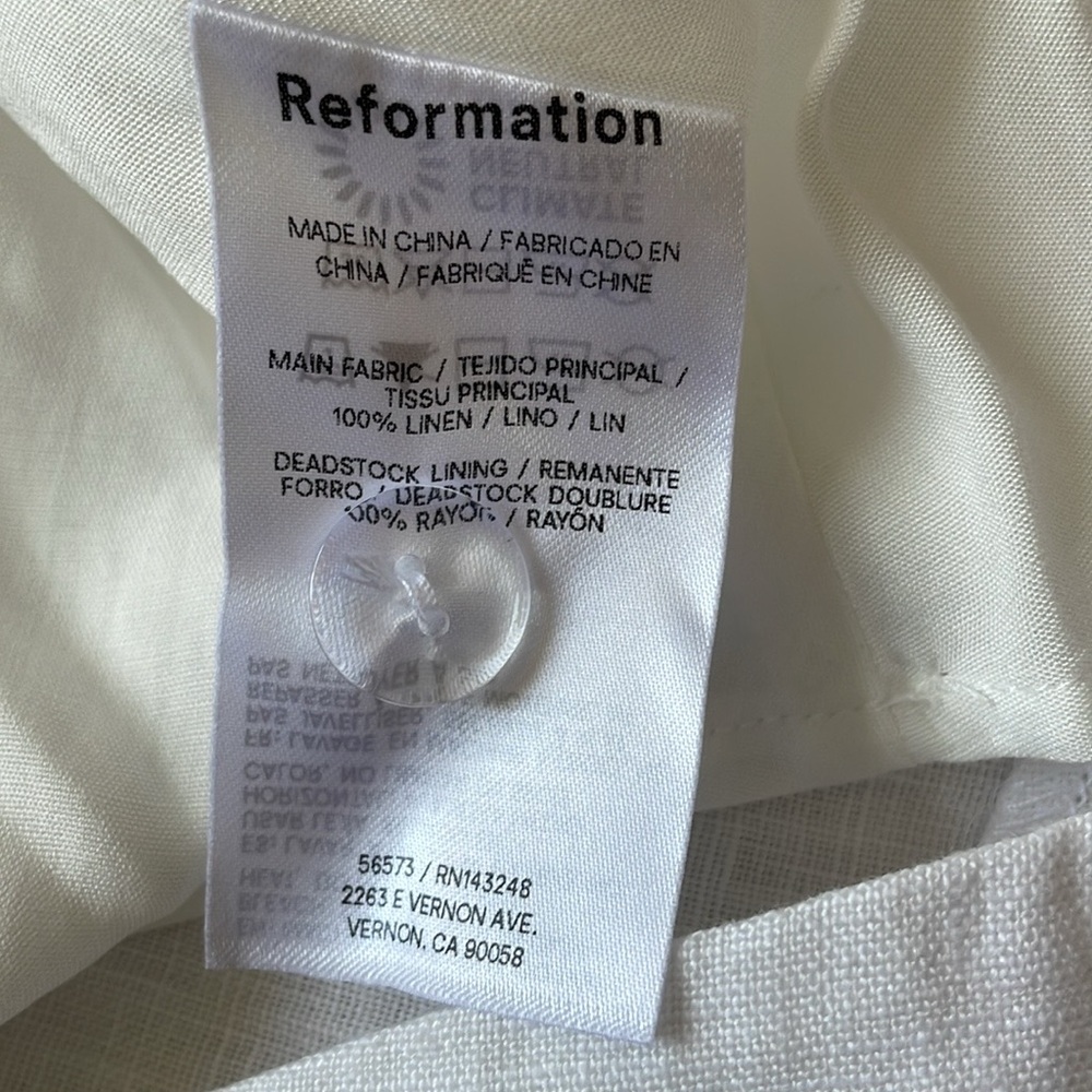 New Reformation Balia Linen Dress - Picture 9 of 9